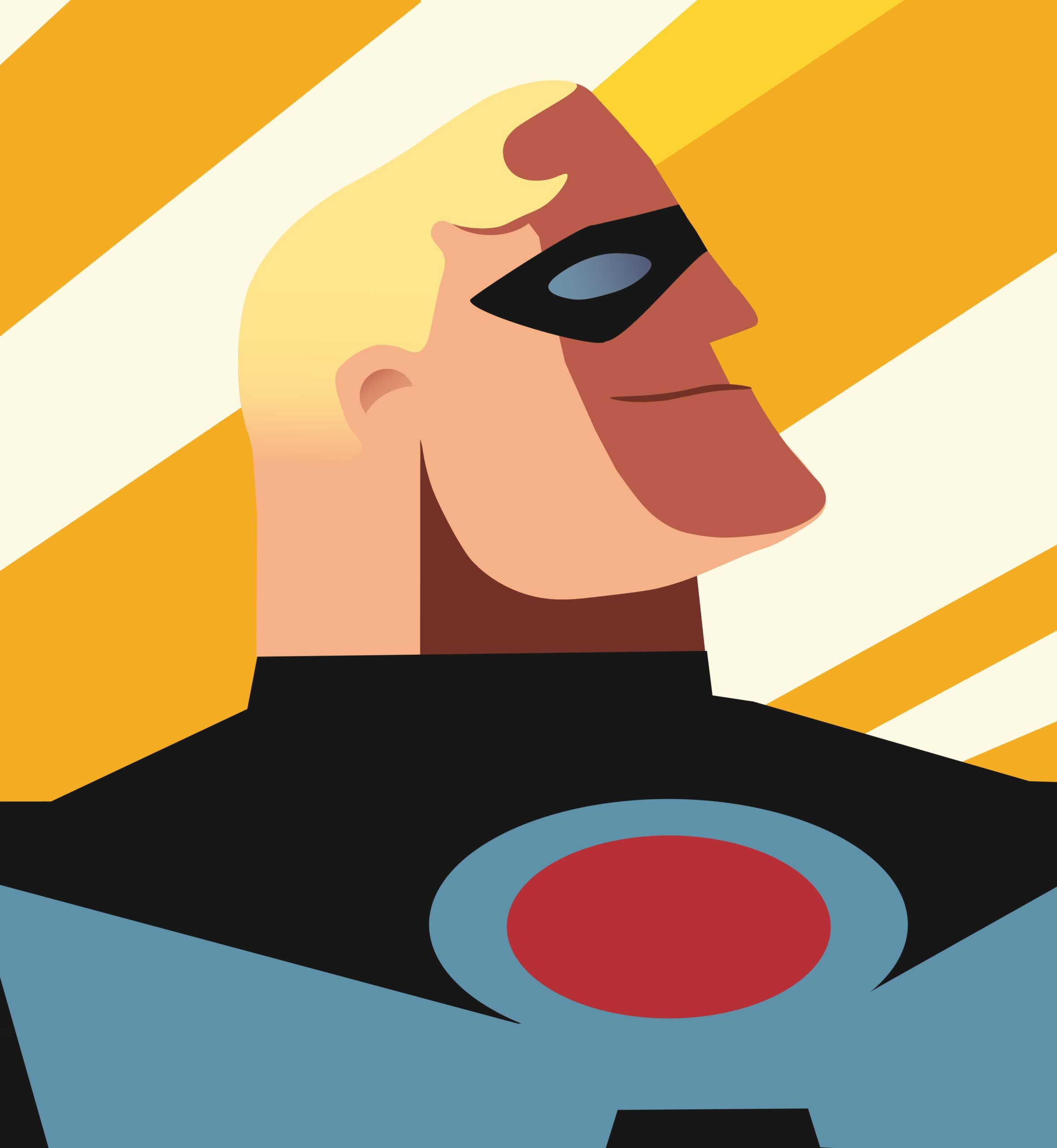 Mr. Incredible poster on Syndrome's wall